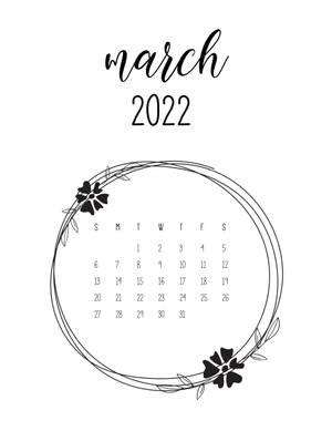 March 2022 Simple Spring Wallpaper