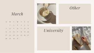 March Calendar Aesthetic Inspiration Wallpaper