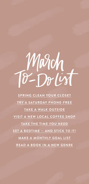 March To Do List Wallpaper