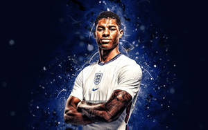 Marcus Rashford Blue Light Wallpaper