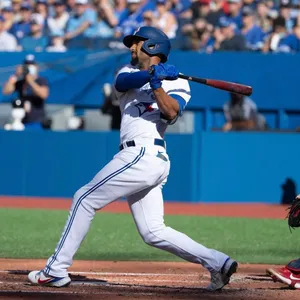 Marcus Semien Hitting With Bat Wallpaper