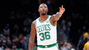 Marcus Smart Signals Peace And Timeout Wallpaper