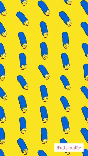 Marge Simpson Background Pattern Wallpaper
