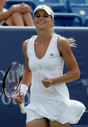 Maria Kirilenko White Adidas Dress Wallpaper