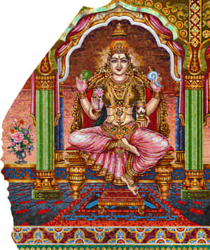 Mariamman Hindu Goddess Mosaic Art Wallpaper