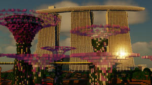 Marina Bay Sands Golden Shine Wallpaper