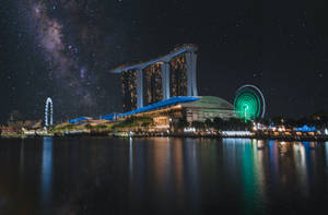 Marina Bay Sands Milky Way Wallpaper