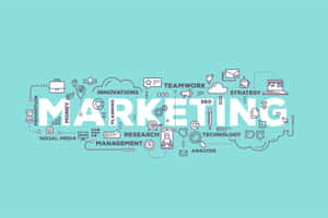 Marketing Light Blue Artwork Wallpaper