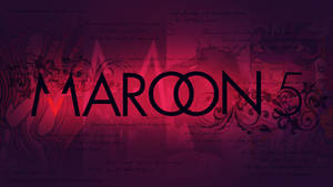 Maroon 5 Stylish Red Aesthetic Logo Wallpaper