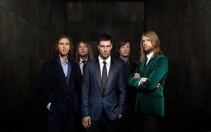 Maroon 5 Suits Black Background Wallpaper