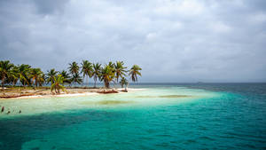 Marshall Islands Beautiful Island With Palm Trees Wallpaper