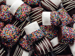 Marshmallow Chocolate Dipped Wallpaper