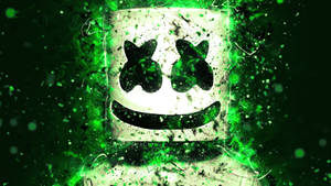 Marshmallow Dj Green Mask Wallpaper
