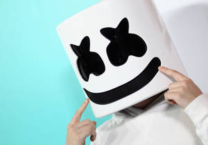 Marshmallow Dj Smiley Mask Wallpaper