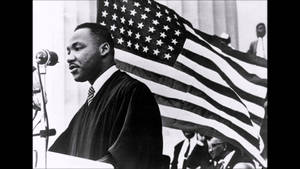 Martin Luther King Jr Speech Us Flag Wallpaper