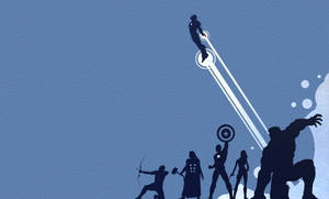 Marvel Avengers Silhouette Art Wallpaper