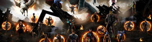 Marvel Heroes From Spell Disc 5120 X 1440 Wallpaper