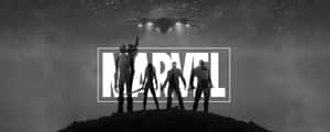 Marvel Legends Together In Black And White Wallpaper