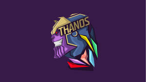 Marvel Minimalist Smiling Thanos Wallpaper