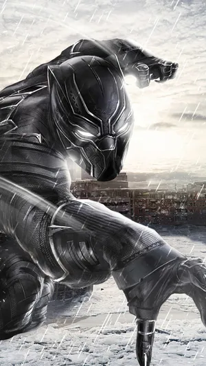 Marvel's Black Panther Hero, Ready To Fight! Wallpaper