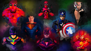 Marvel Superheroes Cubism Art Wallpaper
