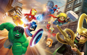 Marvel Superheroes Lego Art Wallpaper