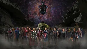 Marvel With Thanos Avengers Laptop Wallpaper