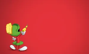 Marvin The Martian Red Wallpaper
