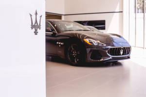 Maserati Car In Showroom Wallpaper