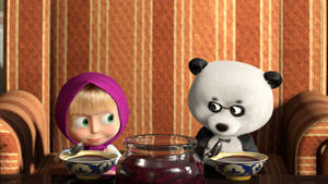 Masha And The Bear Face-off Wallpaper