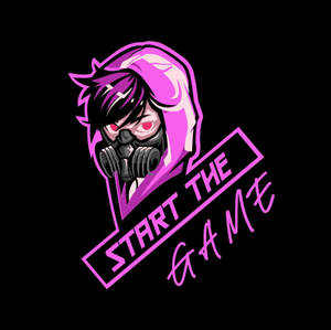 Masked Girl Gamer Logo Wallpaper