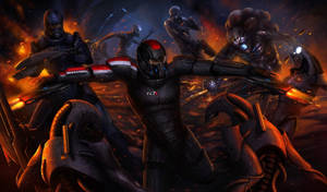 Mass Effect 3 N7 Squad Digital Art Wallpaper