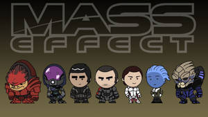 Mass Effect Cartoon Fan Art Wallpaper