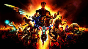 Mass Effect Digital Characters Wallpaper