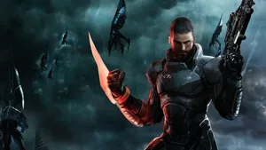Mass Effect Fierce Commander Shepard Wallpaper