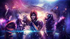 Mass Effect Neon Aesthetic Cover Wallpaper