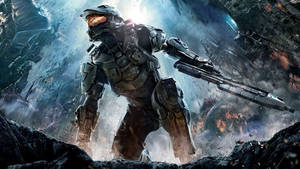 Master Chief Ready To Protect Humanity Wallpaper