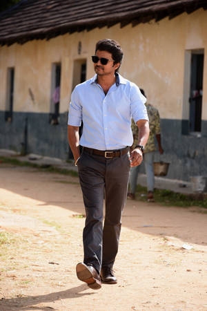 Master Vijay Hd Formal Attire Wallpaper