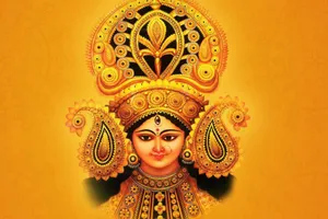 Mata Rani Golden Accessories Wallpaper