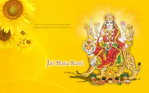 Mata Rani Sunflower Background Wallpaper