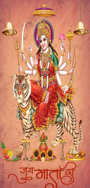 Mataji Food Offering Art Wallpaper