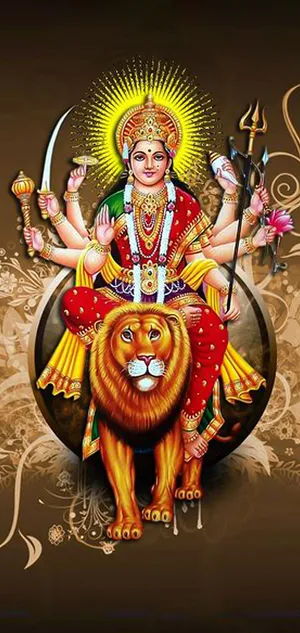 Mataji Gold Flower Abstract Wallpaper