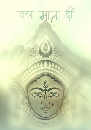 Mataji Pastel Green Art Wallpaper