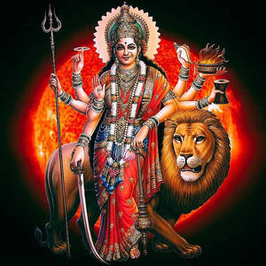 Mataji Red Sun Wallpaper