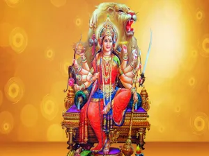 Mataji Spiral Yellow Background Wallpaper