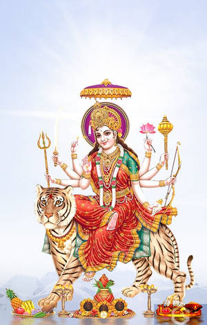 Mataji Tiger Art Wallpaper