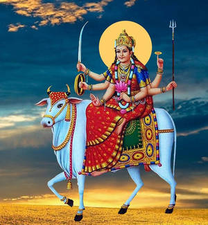 Mataji Yellow Moon Wallpaper