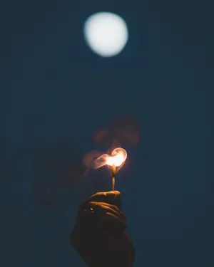 Match Lit To The Moon Wallpaper