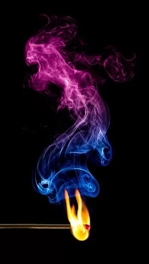 Match Stick And Pink Flames Wallpaper