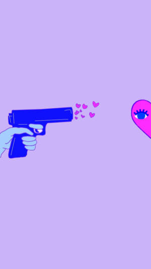 Matching Left Love Gun Wallpaper